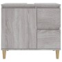 Armario de baño madera contrachapada gris Sonoma 65x33x60 cm de vidaXL, Muebles de baño - Ref: Foro24-819826, Precio: 71,86 €...