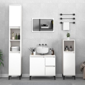 Armario de baño madera contrachapada blanco 30x30x190 cm de vidaXL, Muebles de baño - Ref: Foro24-819796, Precio: 93,74 €, De...