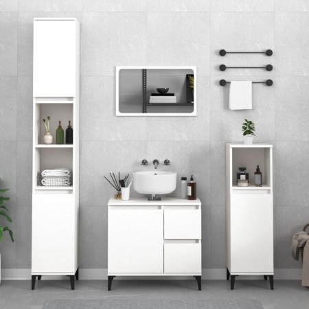 White plywood bathroom cabinet 30x30x190 cm by vidaXL, Bathroom furniture - Ref: Foro24-819796, Price: 93,74 €, Discount: %