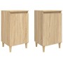 Mesitas de noche 2 uds madera contrachapada roble 40x35x70 cm de vidaXL, Mesitas de noche - Ref: Foro24-819635, Precio: 72,61...