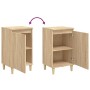 Mesitas de noche 2 uds madera contrachapada roble 40x35x70 cm de vidaXL, Mesitas de noche - Ref: Foro24-819635, Precio: 72,61...