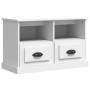 TV stand made of white plywood wood 80x35x50 cm by vidaXL, TV Furniture - Ref: Foro24-816280, Price: 45,42 €, Discount: %