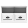 TV stand made of white plywood wood 80x35x50 cm by vidaXL, TV Furniture - Ref: Foro24-816280, Price: 45,42 €, Discount: %