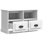 TV stand made of white plywood wood 80x35x50 cm by vidaXL, TV Furniture - Ref: Foro24-816280, Price: 45,42 €, Discount: %