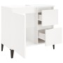 Armario de baño madera contrachapada blanco brillo 65x33x60 cm de vidaXL, Muebles de baño - Ref: Foro24-819830, Precio: 101,9...