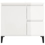 Armario de baño madera contrachapada blanco brillo 65x33x60 cm de vidaXL, Muebles de baño - Ref: Foro24-819830, Precio: 101,9...