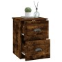 Smoked oak wall bedside table 41.5x36x53 cm by vidaXL, Nightstands - Ref: Foro24-816402, Price: 46,99 €, Discount: %