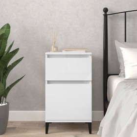 vidaxL Bright white bedside table 40x35x70 cm by vidaXL, Nightstands - Ref: Foro24-819712, Price: 53,97 €, Discount: %