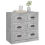 Concrete gray plywood sideboard 70x35.5x67.5 cm by vidaXL, Sideboards - Ref: Foro24-816436, Price: 109,99 €, Discount: %