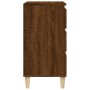 Mesita de noche madera contrachapada roble marrón 40x35x70 cm de vidaXL, Mesitas de noche - Ref: Foro24-819667, Precio: 53,53...