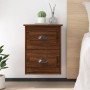 Brown oak wall bedside table 41.5x36x53 cm by vidaXL, Nightstands - Ref: Foro24-816406, Price: 50,11 €, Discount: %