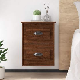 Brown oak wall bedside table 41.5x36x53 cm by vidaXL, Nightstands - Ref: Foro24-816406, Price: 50,19 €, Discount: %