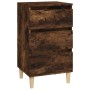 Mesita de noche madera contrachapada roble ahumado 40x35x70 cm de vidaXL, Mesitas de noche - Ref: Foro24-819665, Precio: 50,0...