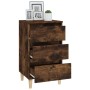 Smoked oak plywood nightstand 40x35x70 cm by vidaXL, Nightstands - Ref: Foro24-819665, Price: 50,08 €, Discount: %