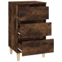 Mesita de noche madera contrachapada roble ahumado 40x35x70 cm de vidaXL, Mesitas de noche - Ref: Foro24-819665, Precio: 50,0...