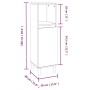 Badezimmerschrank aus weißem Sperrholz, 30 x 30 x 100 cm von vidaXL, Badezimmermöbel - Ref: Foro24-819804, Preis: 46,45 €, Ra...