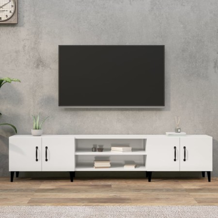 Glossy white plywood TV cabinet 180x31.5x40 cm by vidaXL, TV Furniture - Ref: Foro24-816266, Price: 118,39 €, Discount: %