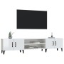 Glossy white plywood TV cabinet 180x31.5x40 cm by vidaXL, TV Furniture - Ref: Foro24-816266, Price: 118,39 €, Discount: %