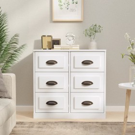 Plywood white glossy sideboard 70x35.5x67.5 cm by vidaXL, Sideboards - Ref: Foro24-816434, Price: 103,82 €, Discount: %