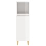 Glossy white plywood bathroom cabinet 30x30x100 cm by vidaXL, Bathroom furniture - Ref: Foro24-819806, Price: 73,28 €, Discou...