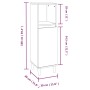 Glossy white plywood bathroom cabinet 30x30x100 cm by vidaXL, Bathroom furniture - Ref: Foro24-819806, Price: 73,28 €, Discou...