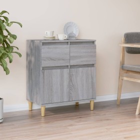 Sonoma gray plywood sideboard 60x35x70 cm by vidaXL, Sideboards - Ref: Foro24-819682, Price: 59,40 €, Discount: %