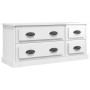 Glossy white plywood TV cabinet 100x35.5x45 cm by vidaXL, TV Furniture - Ref: Foro24-816450, Price: 85,99 €, Discount: %