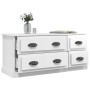 Glossy white plywood TV cabinet 100x35.5x45 cm by vidaXL, TV Furniture - Ref: Foro24-816450, Price: 85,99 €, Discount: %