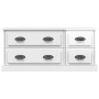 Glossy white plywood TV cabinet 100x35.5x45 cm by vidaXL, TV Furniture - Ref: Foro24-816450, Price: 85,99 €, Discount: %