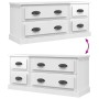 Glossy white plywood TV cabinet 100x35.5x45 cm by vidaXL, TV Furniture - Ref: Foro24-816450, Price: 85,99 €, Discount: %