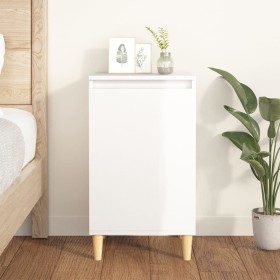 Glossy white plywood nightstand 40x35x70 cm by vidaXL, Nightstands - Ref: Foro24-819632, Price: 50,99 €, Discount: %