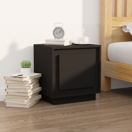 Black plywood nightstand 44x35x45 cm by vidaXL, Nightstands - Ref: Foro24-819838, Price: 35,74 €, Discount: %