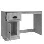 Desk with gray concrete wood drawer 115x50x75 cm by vidaXL, Desks - Ref: Foro24-816476, Price: 79,12 €, Discount: %