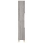 Armario de baño madera contrachapada gris Sonoma 30x30x190 cm de vidaXL, Tocadores de baño - Ref: Foro24-819794, Precio: 86,6...