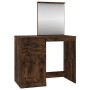 Dressing table and mirror smoke oak plywood 90x50x132.5 cm by vidaXL, Bedroom Dressers - Ref: Foro24-816765, Price: 87,06 €, ...