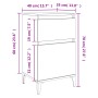 vidaxL Mesita de noche blanca 40x35x70 cm de vidaXL, Mesitas de noche - Ref: Foro24-819708, Precio: 48,99 €, Descuento: %