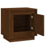 Mesita de noche madera contrachapada marrón roble 44x35x45 cm de vidaXL, Mesitas de noche - Ref: Foro24-819850, Precio: 35,74...