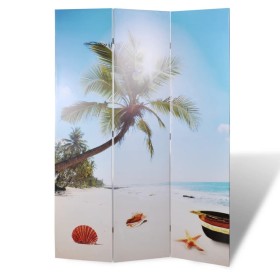 Biombo divisor plegable 120x170 cm playa de vidaXL, Divisores de ambientes - Ref: Foro24-240474, Precio: 82,99 €, Descuento: %