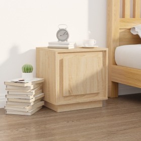 Mesita de noche madera contrachapada roble sonoma 44x35x45 cm de vidaXL, Mesitas de noche - Ref: Foro24-819842, Precio: 34,99...