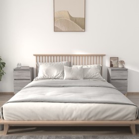 Mesitas de noche 2 uds color gris Sonoma 40x35x70 cm de vidaXL, Mesitas de noche - Ref: Foro24-819705, Precio: 77,65 €, Descu...