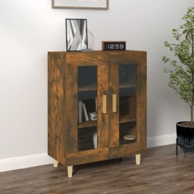 Aparador de madera de ingeniería roble ahumado 69,5x34x90 cm de vidaXL, Aparadores - Ref: Foro24-817333, Precio: 77,99 €, Des...