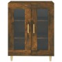 Aparador de madera de ingeniería roble ahumado 69,5x34x90 cm de vidaXL, Aparadores - Ref: Foro24-817333, Precio: 77,99 €, Des...