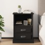 Black bedside table 43x36x60 cm by vidaXL, Nightstands - Ref: Foro24-816330, Price: 59,01 €, Discount: %