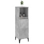 Armario de baño madera contrachapada gris hormigón 30x30x100 cm de vidaXL, Muebles de baño - Ref: Foro24-819816, Precio: 61,4...