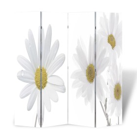 Biombo divisor plegable 160x170 cm flores de vidaXL, Divisores de ambientes - Ref: Foro24-240477, Precio: 104,42 €, Descuento: %