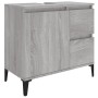 Armario de baño madera contrachapada gris Sonoma 65x33x60 cm de vidaXL, Muebles de baño - Ref: Foro24-819834, Precio: 77,91 €...