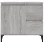 Armario de baño madera contrachapada gris Sonoma 65x33x60 cm de vidaXL, Muebles de baño - Ref: Foro24-819834, Precio: 77,91 €...