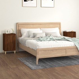 Bedside tables 2 units wood oak brown color 40x35x70 cm by vidaXL, Nightstands - Ref: Foro24-819643, Price: 73,99 €, Discount: %