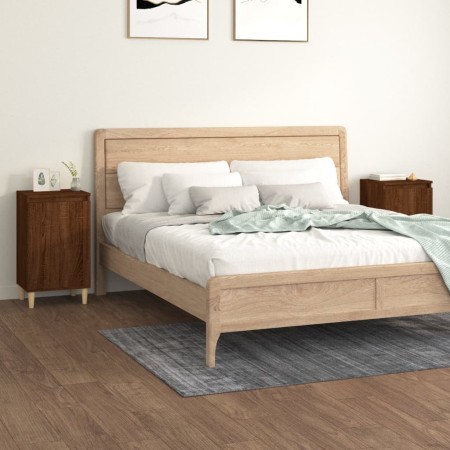 Bedside tables 2 units wood oak brown color 40x35x70 cm by vidaXL, Nightstands - Ref: Foro24-819643, Price: 74,19 €, Discount: %