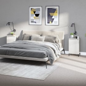 Mesitas de noche 2 uds madera blanco brillante 40x35x70 cm de vidaXL, Mesitas de noche - Ref: Foro24-819649, Precio: 54,99 €,...